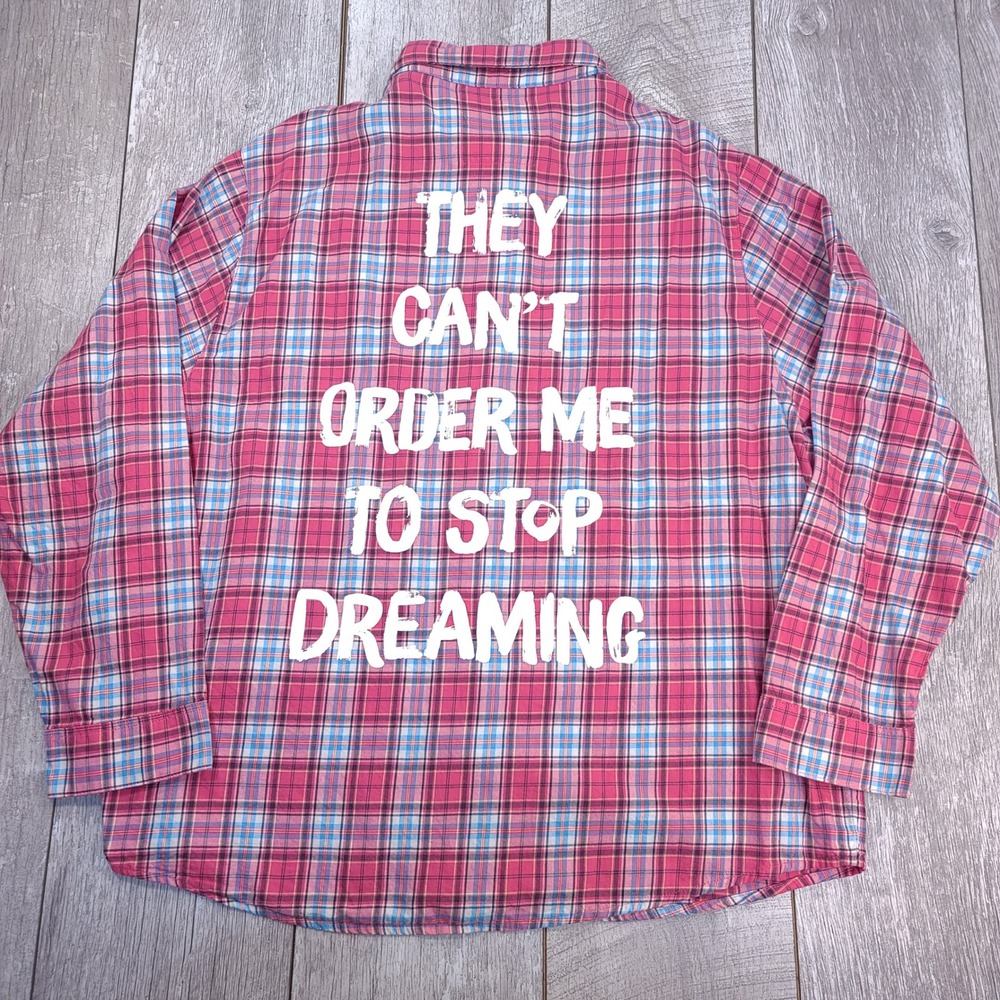Cakeworthy Disney Flannel Women 4XL Pink Cinderella Gus Gus Plaid Shirt